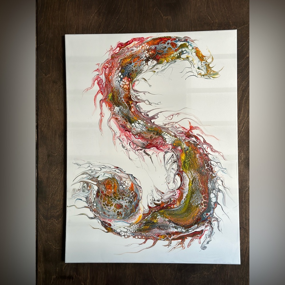 Abstract Painting/Acrylic Art/Fluid/Flow Painting/Modern/Psychedelic/Home Decor